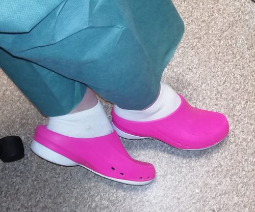 Obuwie medyczne damskie (wsuwane, kolor: pink) photo review